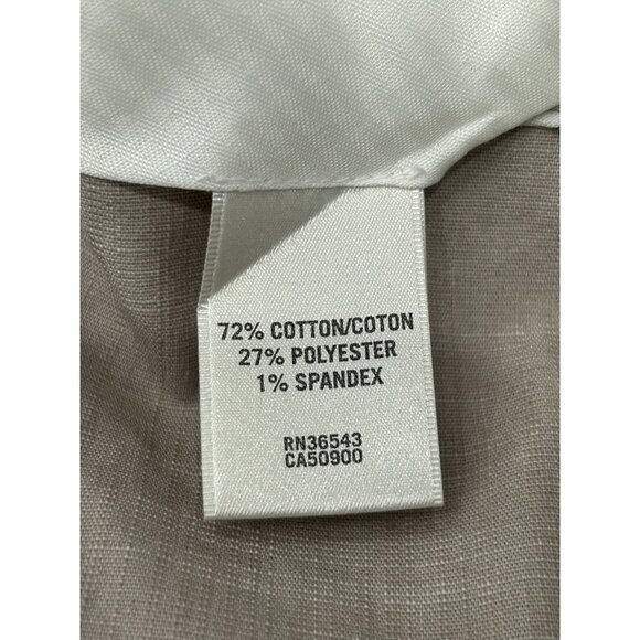 Van Heusen Flat Front Stretch Extensible Ankle Pants Beige Sz 12 Career Neutral - Picture 6 of 10